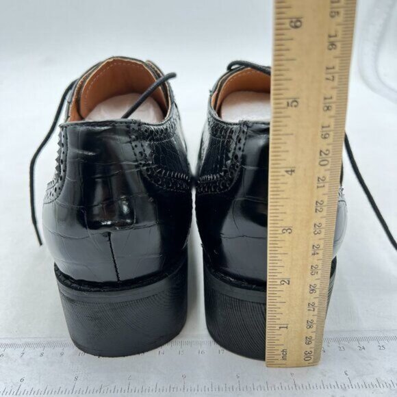 Black Men\'s Stylish Closed Cap Toe Low Heel Derby Oxfords Lace-Up Comfort Shoes main image 6